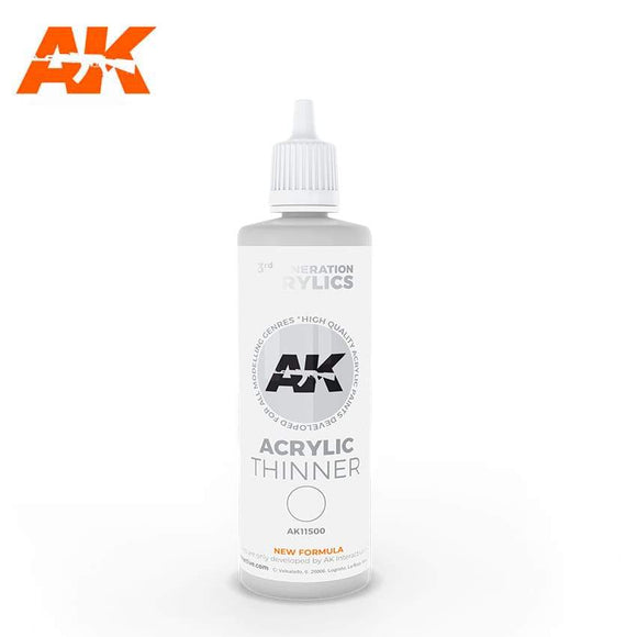 AK11500 ACRYLIC THINNER 100 ML 3rd Generation Auxiliary AK Interactive 