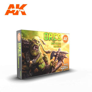 AK11600 ORCS AND GREEN CREATURES Acrylics 3rd Generation Sets AK Interactive 