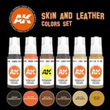 AK11613 SKIN AND LEATHER COLORS SET Acrylics 3rd Generation Sets AK Interactive 