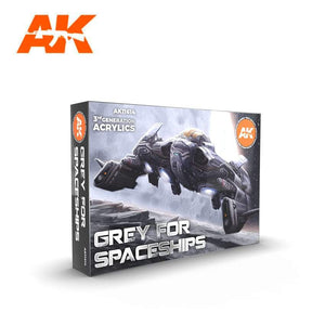 AK11614 GREY FOR SPACESHIPS SET Acrylics 3rd Generation Sets AK Interactive 