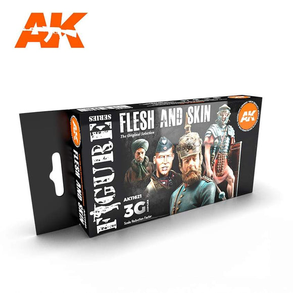 AK11621 FLESH AND SKIN COLORS 3G Acrylics 3rd Generation Sets AK Interactive 