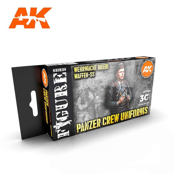 AK11622 PANZER CREW BLACK UNIFORMS SET 3G Acrylics 3rd Generation Sets AK Interactive 