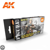 AK11626 WAFFEN SPRING-SUMMER CAMOUFLAGE 3G Acrylics 3rd Generation Sets AK Interactive 