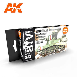 AK11646 BRITISH DESERT COLOURS 3G Acrylics 3rd Generation Sets AK Interactive 