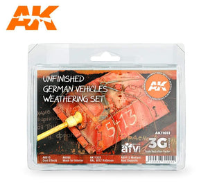 AK11651 UNFINISHED GERMAN VEHICLES WEATHERING 3G Acrylics 3rd Generation Sets AK Interactive 