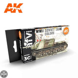 AK11657 SOVIET CAMOUFLAGES 3G Acrylics 3rd Generation Sets AK Interactive 