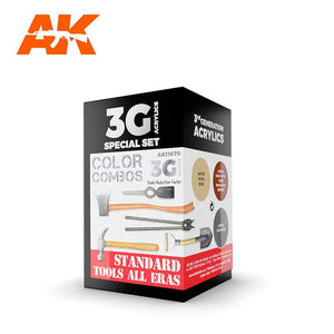 AK11670 STANDARD TOOLS ALL ERAS COMBO 3G Acrylics 3rd Generation Sets AK Interactive 