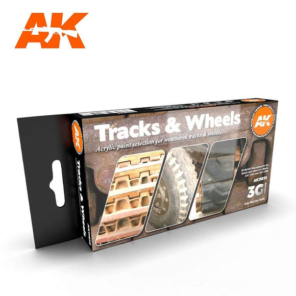 AK11672 TRACKS AND WHEELS Acrylics 3rd Generation Sets AK Interactive 