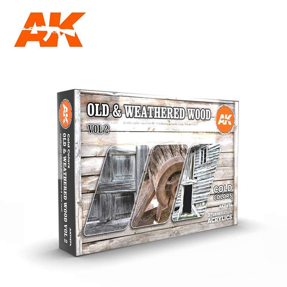 AK11674 OLD & WEATHERED WOOD VOL2 Acrylics 3rd Generation Sets AK Interactive 