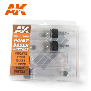 AK9047 Paint Doser Bottles 4x60 ml Generic AK Interactive 