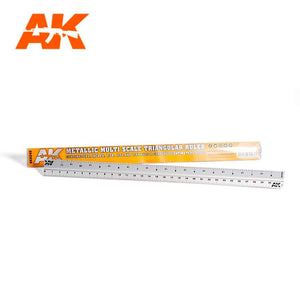 AK9049 METALLIC MULTI SCALE TRIANGULAR RULER Generic AK Interactive 