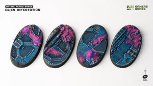 Alien Infestation Bases Oval 60mm (x4) Alien Infestation Bases Oval Gamers Grass 