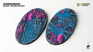 Alien Infestation Bases Oval 90mm (x2) Alien Infestation Bases Oval Gamers Grass 