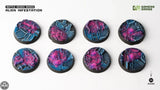 Alien Infestation Bases Round 32mm (x8) Alien Infestation Bases Round Gamers Grass 