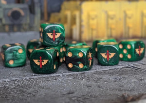 Baron Of Dice: 16mm D6, Angels Of Death 25pcs 16mm D6 Designs Baron of Dice