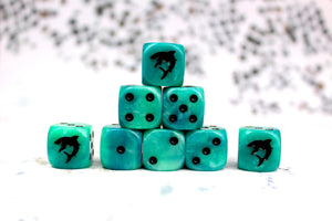 Baron Of Dice: 16mm D6, Carcharodon "Great White Shark" Dice 25pcs 16mm D6 Designs Baron of Dice