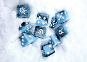 Baron Of Dice: 16mm D6, Chaos Demon Tainted Ice 25pcs 16mm D6 Designs Baron of Dice