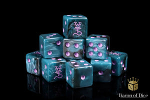 Baron Of Dice: 16mm D6, Dark Ones Dice 25pcs 16mm D6 Designs Baron of Dice