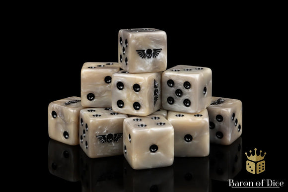 Baron Of Dice: 16mm D6, Desert Skull Dice 25pcs 16mm D6 Designs Baron of Dice