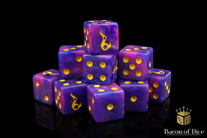 Baron Of Dice: 16mm D6, Eternal Flame Dice 25pcs 16mm D6 Designs Baron of Dice