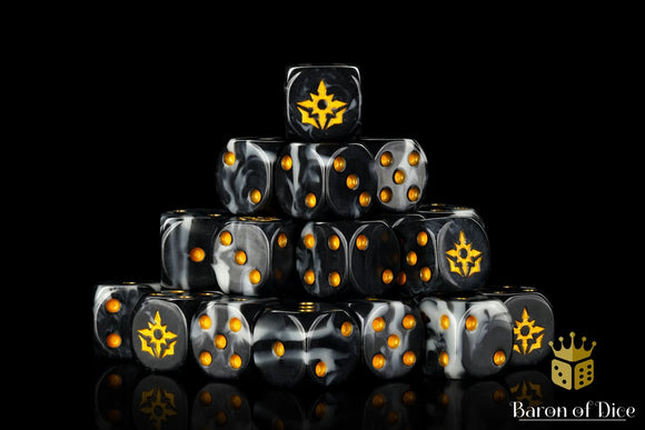 Baron Of Dice: 16mm D6, Everchosen Of Anarchy Dice 25pcs 16mm D6 Designs Baron of Dice