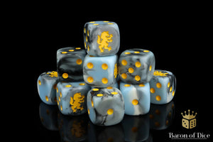 Baron Of Dice: 16mm D6, Fighting Direwolf Dice 25pcs 16mm D6 Designs Baron of Dice