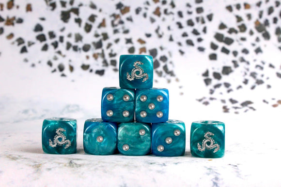 Baron Of Dice: 16mm D6, Hydra Dice 25pcs 16mm D6 Designs Baron of Dice