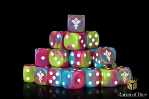 Baron Of Dice: 16mm D6, Hyperfleet Dice 25pcs 16mm D6 Designs Baron of Dice