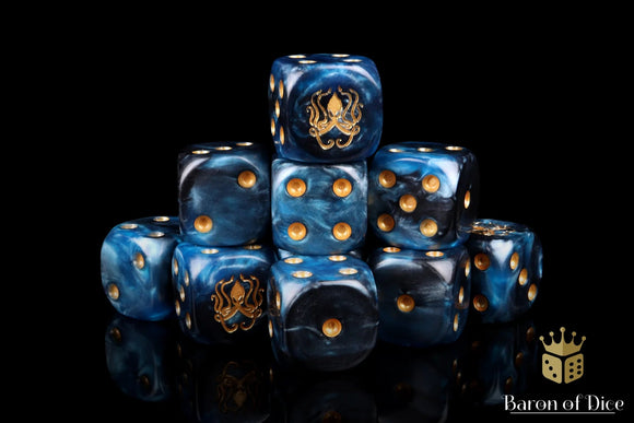 Baron Of Dice: 16mm D6, Kraken Dice 25pcs 16mm D6 Designs Baron of Dice