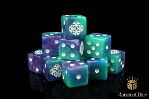 Baron Of Dice: 16mm D6, Mountain Treasure Square Dice 25pcs 16mm D6 Designs Baron of Dice