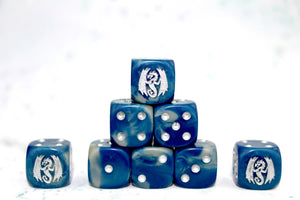 Baron Of Dice: 16mm D6, Storm Dragon Dice 25pcs 16mm D6 Designs Baron of Dice