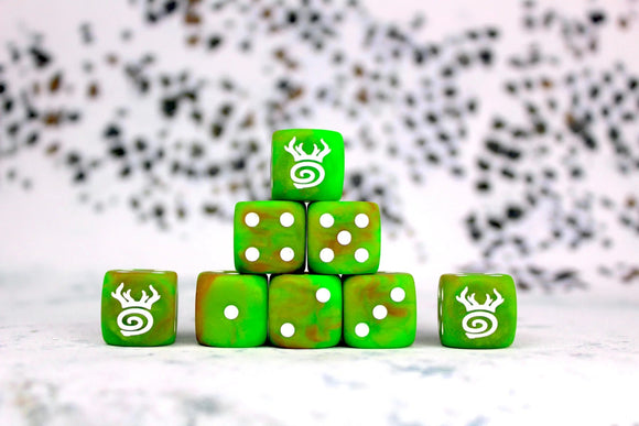 Baron Of Dice: 16mm D6, Sylvan Nymph Dice2 25pcs 16mm D6 Designs Baron of Dice