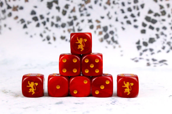 Baron Of Dice: A Ballad Of Fire And Ice Collection, Royal Lion 16mm Dice 25pcs A Ballad Of Fire And Ice Collection Baron of Dice