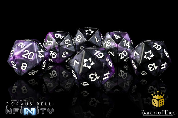 Baron Of Dice: Infinity Collection Infinity, Combined Army Dice Set 6pcs Infinity Collection Baron of Dice