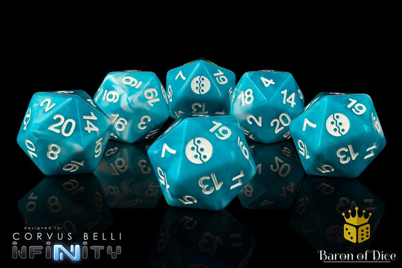 Baron Of Dice: Infinity Collection Infinity, Panoceania Dice Set 6pcs Infinity Collection Baron of Dice