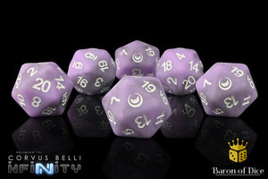 Baron Of Dice: Infinity Collection Infinity, Steel Phalanx Dice Set 6pcs Infinity Collection Baron of Dice