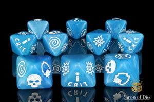 Baron Of Dice: Superhero Collection, Generic Blue D8 Dice Set 10pcs Superhero Collection Baron of Dice