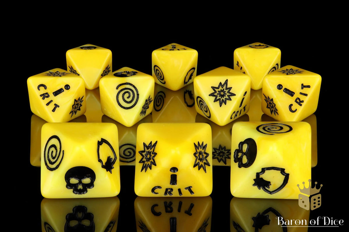 HammerHouse | Baron Of Dice: Superhero Collection, Generic Yellow D8 ...