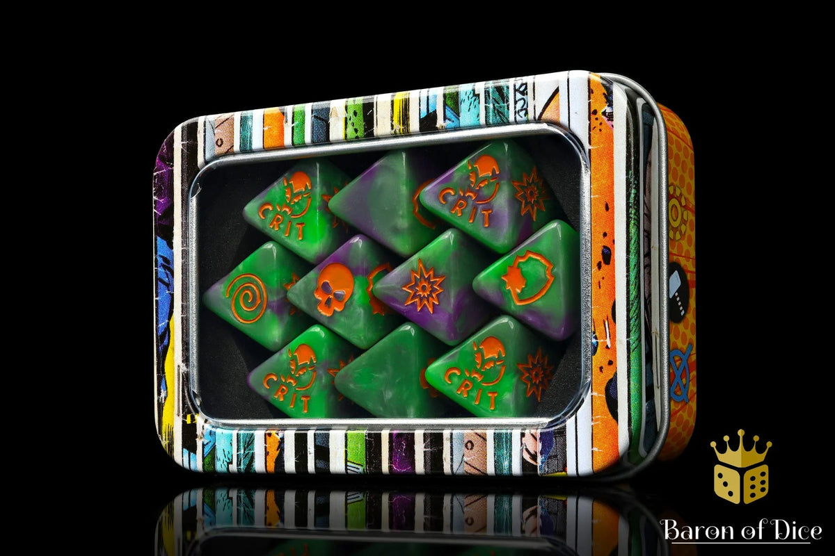 HammerHouse Baron Of Dice Superhero Collection, Goblin King D8 Dice