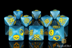 Baron Of Dice: Superhero Collection, Heroic Mutants D8 Dice Set 10pcs Superhero Collection Baron of Dice