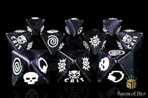 Baron Of Dice: Superhero Collection, Panther Purple D8 Dice Set 10pcs Superhero Collection Baron of Dice