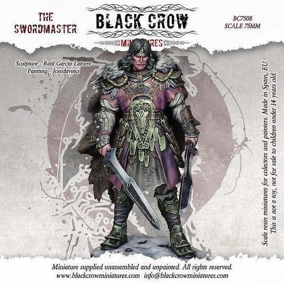 Black Crow Miniatures - The Swordmaster 75mm Figure Black Crow Miniatures