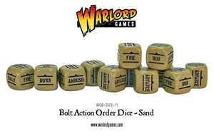 Bolt Action Orders Dice - Sand (12) Warlord Minis Warlord Games 