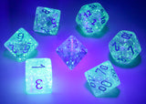 Chessex Borealis Polyhedral Icicle/light blue Luminary 7-Die Set Borealis Chessex 