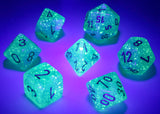 Chessex Borealis Polyhedral Light Green/gold Luminary 7-Die Set Borealis Chessex 