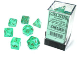 Chessex Borealis Polyhedral Light Green/gold Luminary 7-Die Set Borealis Chessex 