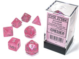 Chessex Borealis Polyhedral Pink/silver Luminary 7-Die Set Borealis Chessex 