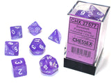 Chessex Borealis Polyhedral Purple/white Luminary 7-Die Set Borealis Chessex 