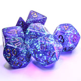 Chessex Borealis Polyhedral Royal Purple/gold Luminary 7-Die Set Borealis Chessex 