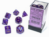 Chessex Borealis Polyhedral Royal Purple/gold Luminary 7-Die Set Borealis Chessex 